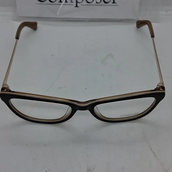 NWT Rxable Composer CPE107 Brown And Gold Eyeglass Frames display picture 2